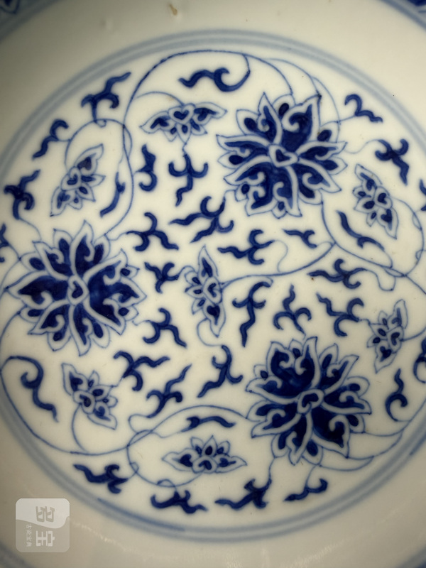 清光绪 青花缠枝莲纹盘 - 图7